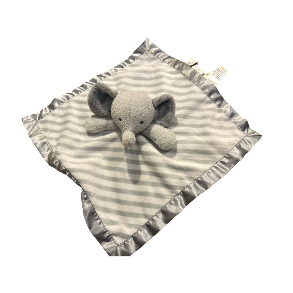 Cloud Island Elephant Security Blanket Lovey Gray White Striped Target Nursery